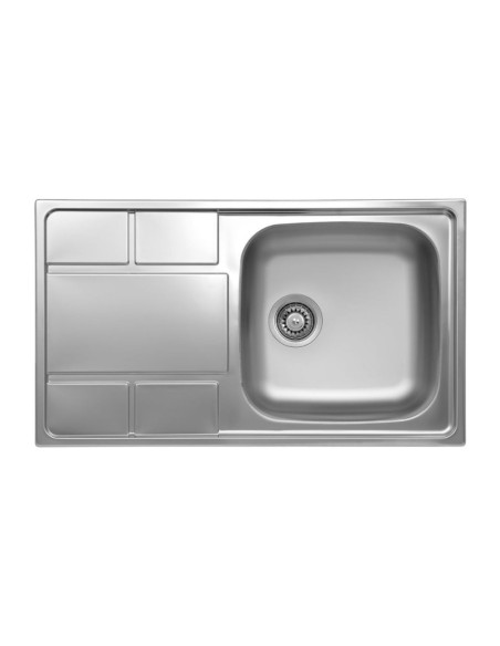Lavello incasso 1 vasca e gocciolatoio sinistro 86x50 cm - SAXT331
