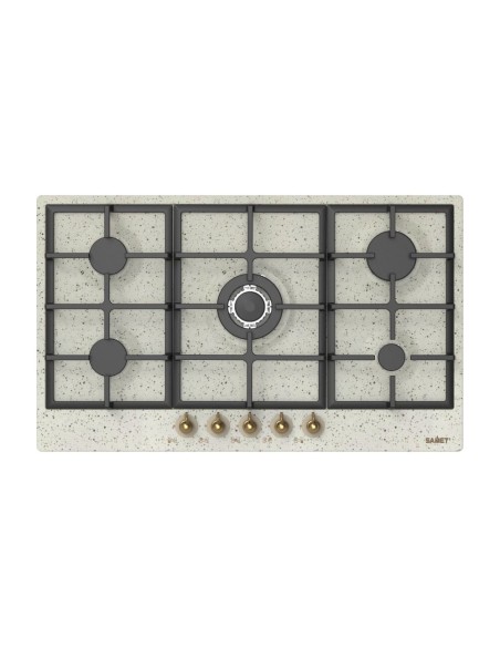 Piano cottura gas 5 fuochi colore avena 90 cm - Aiace