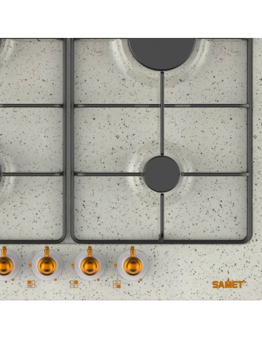 Piano cottura inox 4 fuochi colore...