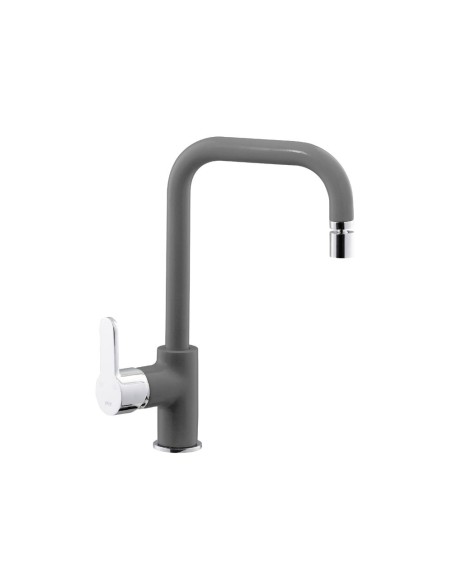Miscelatore da cucina finiture colore granito e croma - Lento