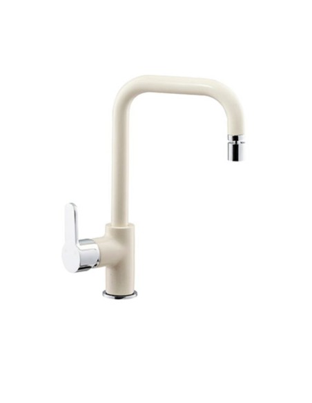 Miscelatore da cucina finiture colore granito e avena - Lento