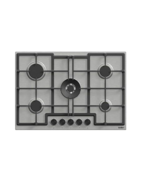 Piano cottura a gas in acciaio inox 75 cm - Mercurio