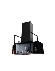 Cappa a parete nera 90 cm -... 2
