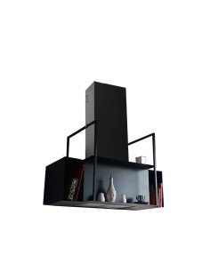 Cappa a parete nera 90 cm -...