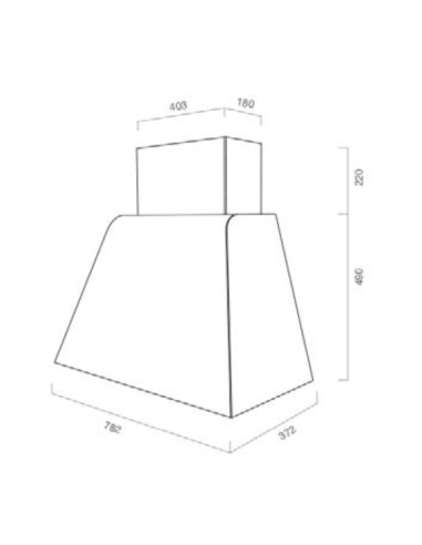 Cappa a parete colore piombo ghisa 80...