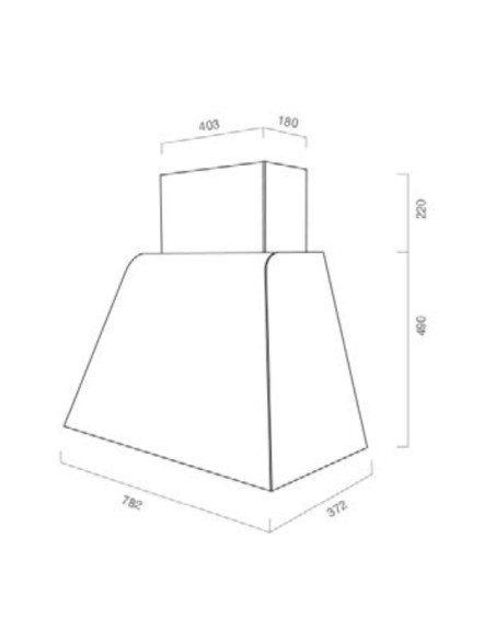 Cappa a parete colore piombo ghisa 80 cm - Svevo80