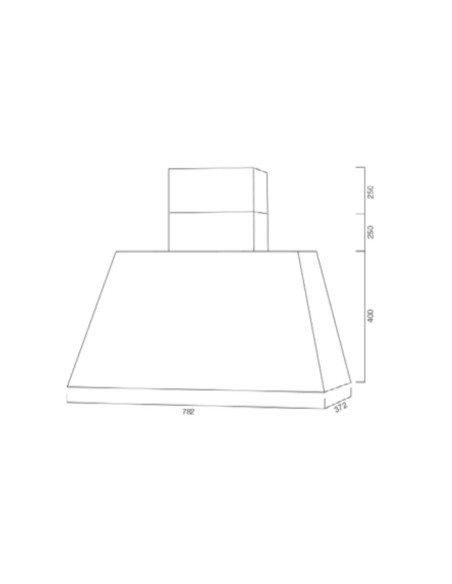 Cappa a parete colore piombo ghisa 80 cm - Duino