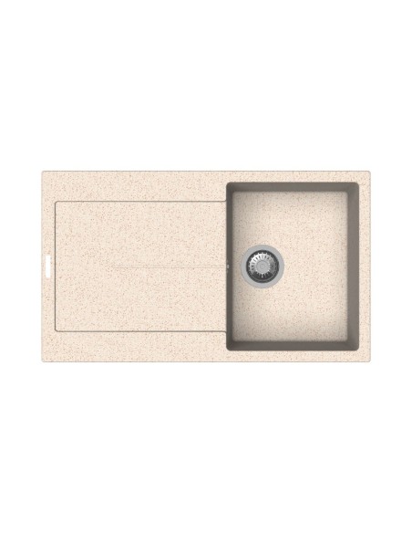 Lavello incasso 1 vasca e gocciolatoio colore avena - Enigma D100