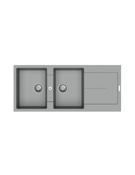 Lavello reversibile 2 vasche e gocciolatoio colore croma - Enigma D200