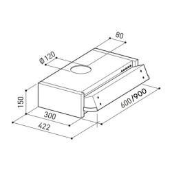 Cappa da incasso estraibile 90 Samet 2