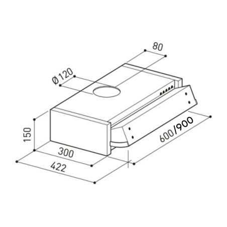 Cappa da incasso estraibile 60 Samet