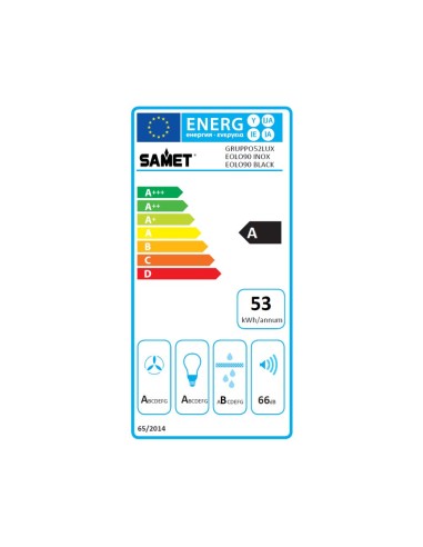 Cappa a piramide colore inox 90 cm -...