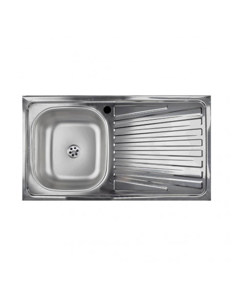 Lavello appoggio 1 vasca e gocciolatoio destro 90x50 cm - N118