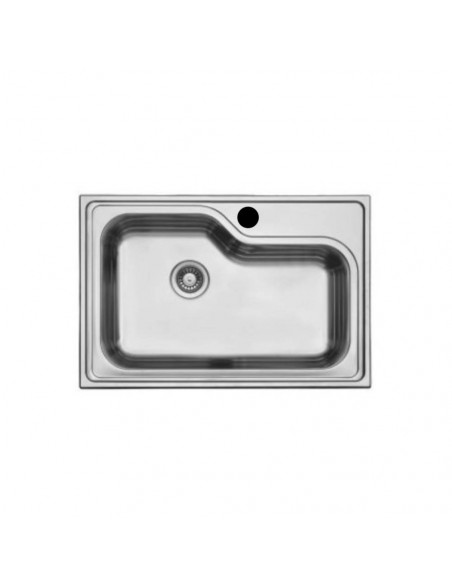 Lavello a incasso monovasca in acciaio inox 78x51 cm - DXT780