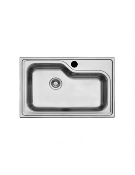 Lavello a incasso monovasca in acciaio inox 84x56 cm - DXT840