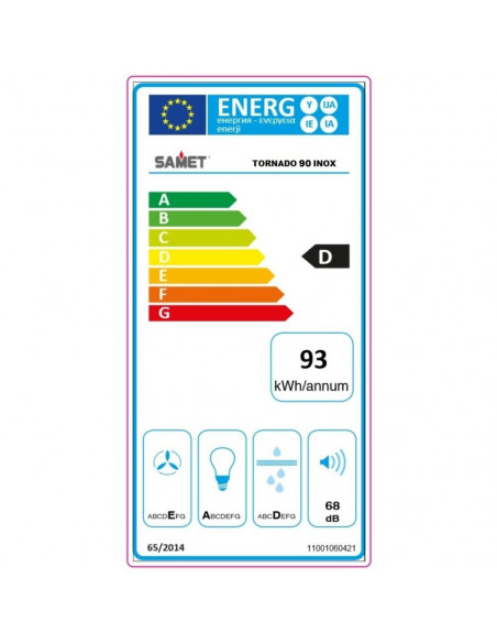 Gruppo cappa sottopensile colore bianco 90 cm - Tornado