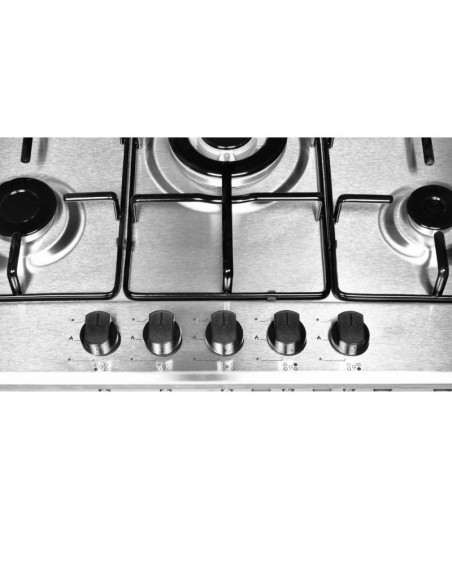 Piano cottura gas in acciaio inox 5 fuochi - Ercole70