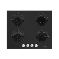 Piano cottura in vetro 4 fuochi Venere 60 nero Samet