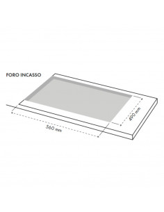 Piano cottura in vetro 4 fuochi Venere 60 nero Samet 2