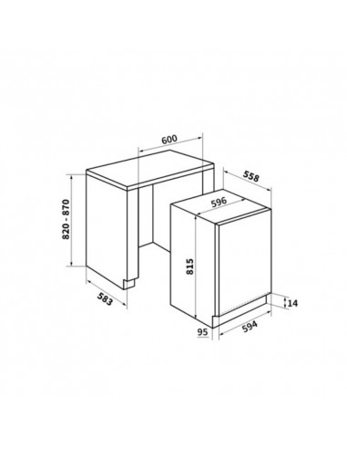Lavastoviglie a incasso 13 coperti...