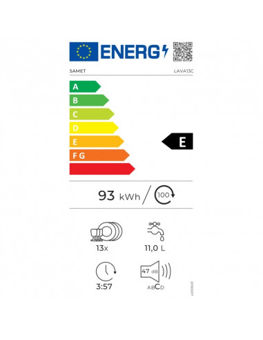 Lavastoviglie a incasso 13 coperti...